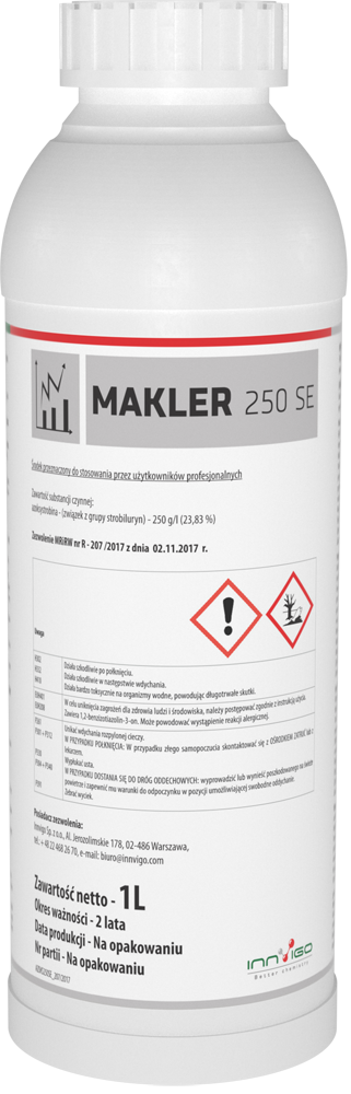 Fungicyd Makler 250 SE - oprysk na rzepak