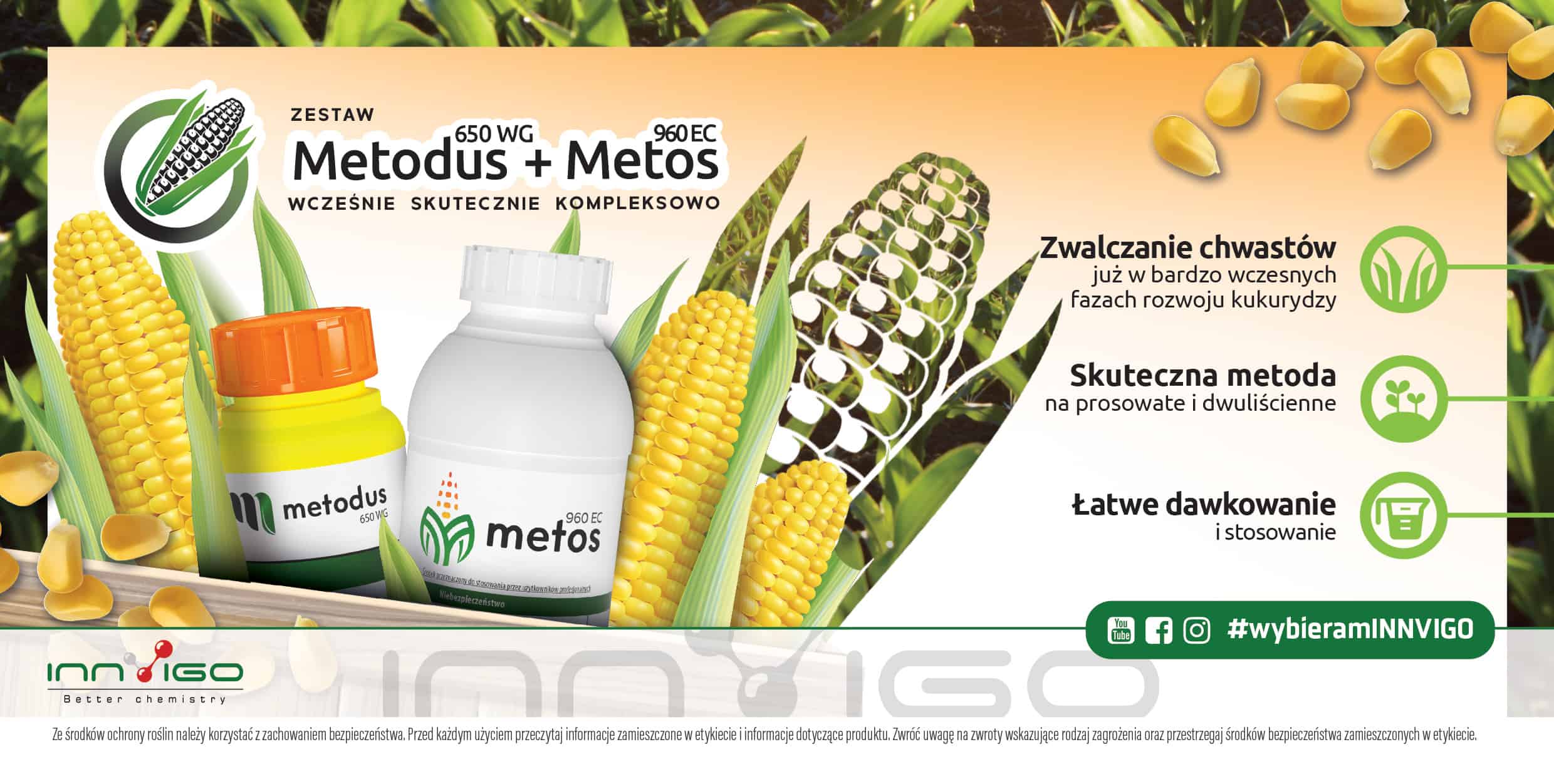 Ochrona kukurydzy przed chwastami Metodus Metos